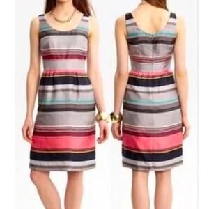 Banana Republic Silk Casey Dress Sheath Southwest Brunch Garden Party Size 4